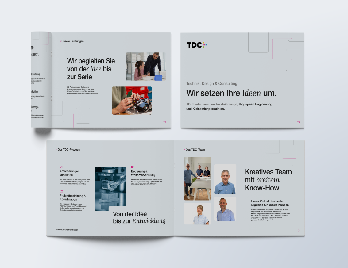Ein TDC-Folder nach neuen Design Standards